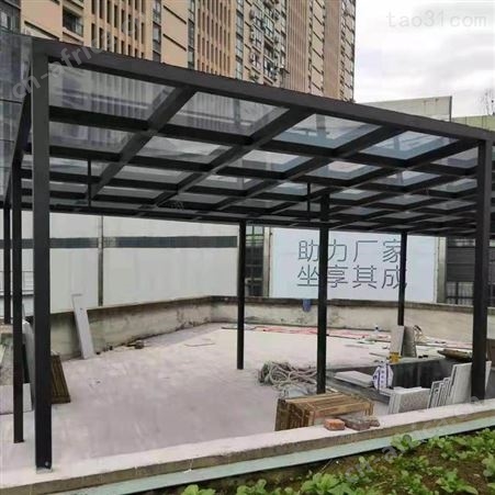 金华钢结构阳光棚搭建安装 义乌不锈钢遮阳棚安装施工