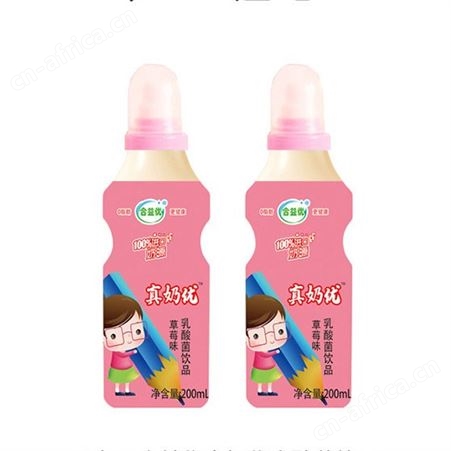 真奶优乳酸菌饮品草莓味200ml乳味饮料网红奶瓶装