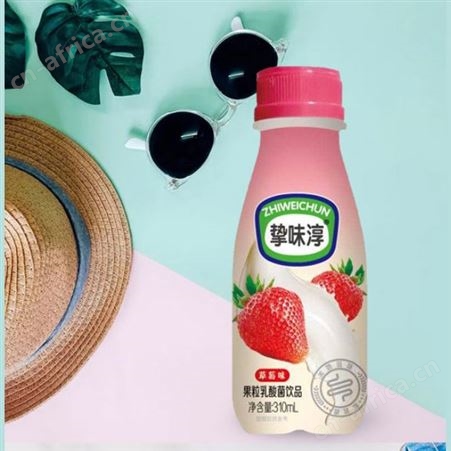 草莓果粒乳酸菌饮品310ml发酵乳味代餐饮品