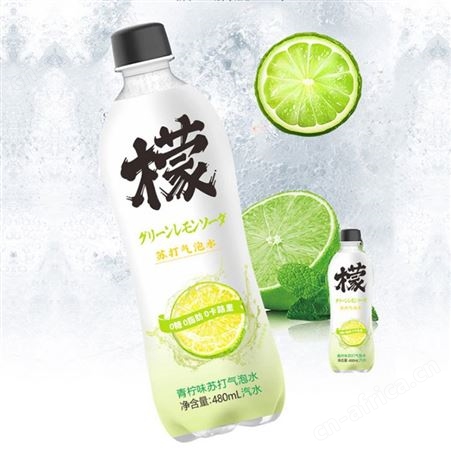 青柠味苏打气泡水480ml*15网红饮料0糖0脂0卡