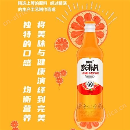 汽非凡红橘汁汽水500mL玻璃瓶装碳酸饮料果味气泡水