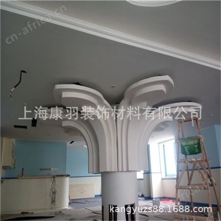 厂家供应GRG镂空柱异形镂空柱子 喇叭装饰柱 吧台飘带造型