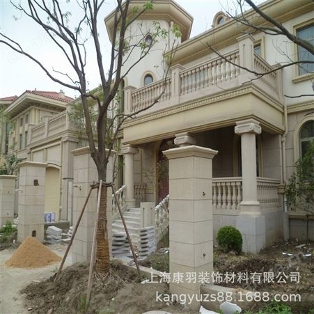 供应GRC欧式构件 别墅外立面 线脚装饰柱 成品保温线板