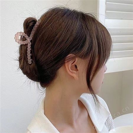 景清 秋冬季女头饰鲨鱼夹 可定制时尚精致后脑勺盘发