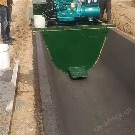 旧渠改造现浇矩形水渠成型机 低噪音设计 多种规格U型渠道铺道