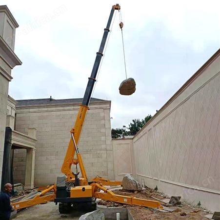 移动小型吊机可遥控操作源兴全地形厂房履带蜘蛛吊车