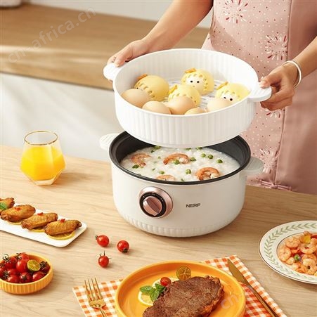 美国nerf多功能电火锅多用途锅白色带蒸拓客赠品