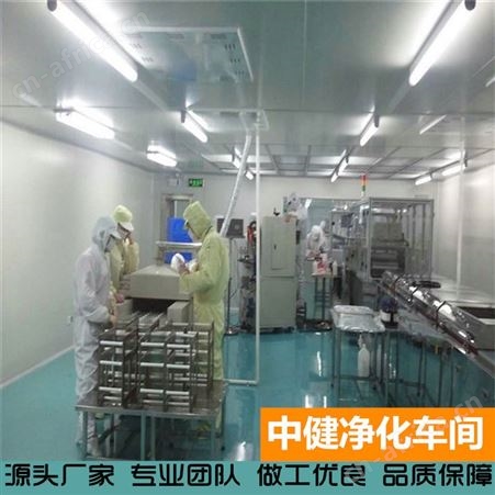 中健集团 无尘车间净化 洁净实验室工程 带传递窗无尘室装修