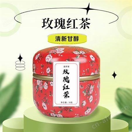 道养智玫瑰红茶厂家直供重瓣玫瑰无糖无香精代用茶