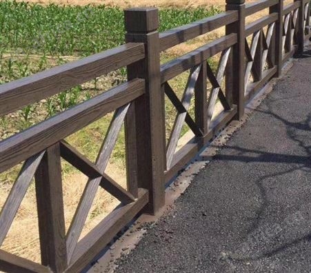 户外别墅花园围栏 市政工程防护栏 全国景区专用塑木护栏