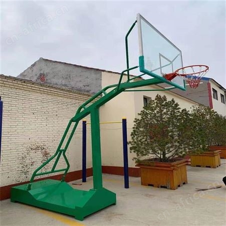 华丽体育室内外体育器材学校用固定式户外移动篮球架厂家现货供应
