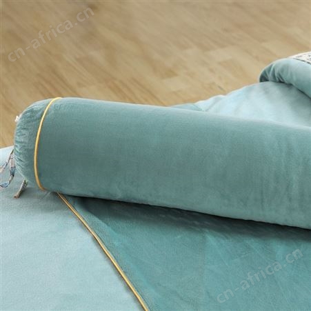 郁金香服饰  家居家纺 水晶绒四件套 美容院欧式简约床套