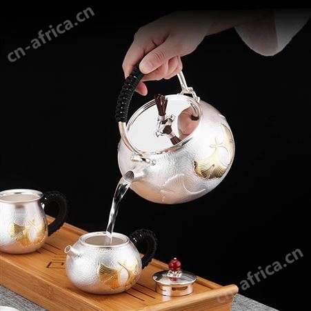 纯银999茶具套装 手工足银茶壶茶器家用煮茶泡茶银壶价格