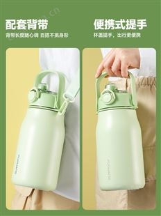 富光大肚杯保温杯大容量女学生高颜值316不锈钢水壶带吸管便携杯