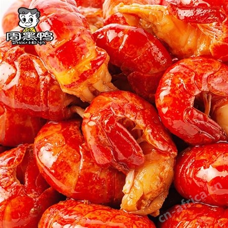 周黑鸭麻辣小龙虾尾100gX3盒即熟食锁鲜气调盒装香辣虾球特